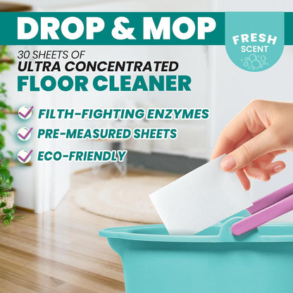 Uncle Todd's Floor Cleaner Sheets – 40 Psc, Enzyme Formula