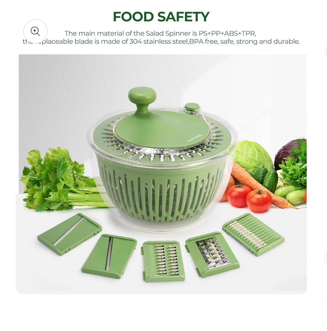 Multifunctional Vegetable Salad Dehydrator and Cutter