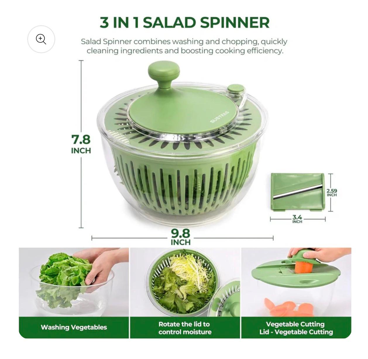 Multifunctional Vegetable Salad Dehydrator and Cutter